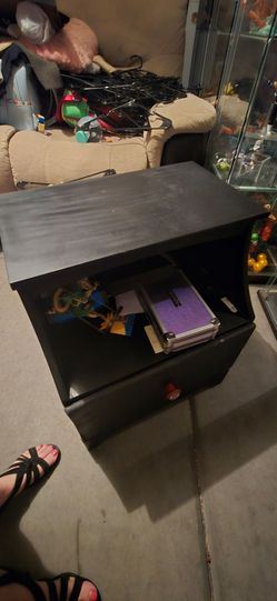 Two Black Nightstands