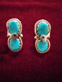 Vintage Effie Calavasa  Sterling Silver Rattlesnake Earrings