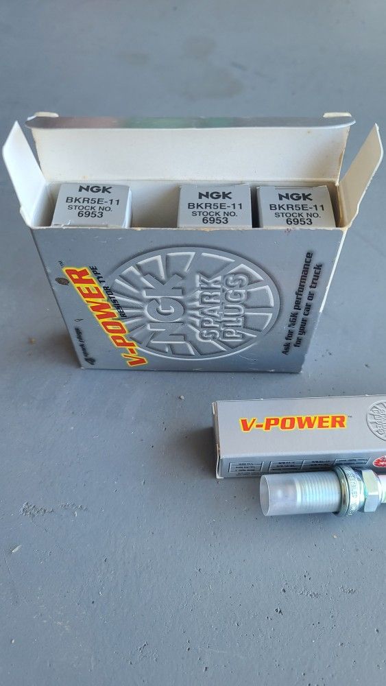 NGK V-Power BKR5E-11 Spark Plugs (Stock #6953) – Set of 4 New Copper Core OEM Quality