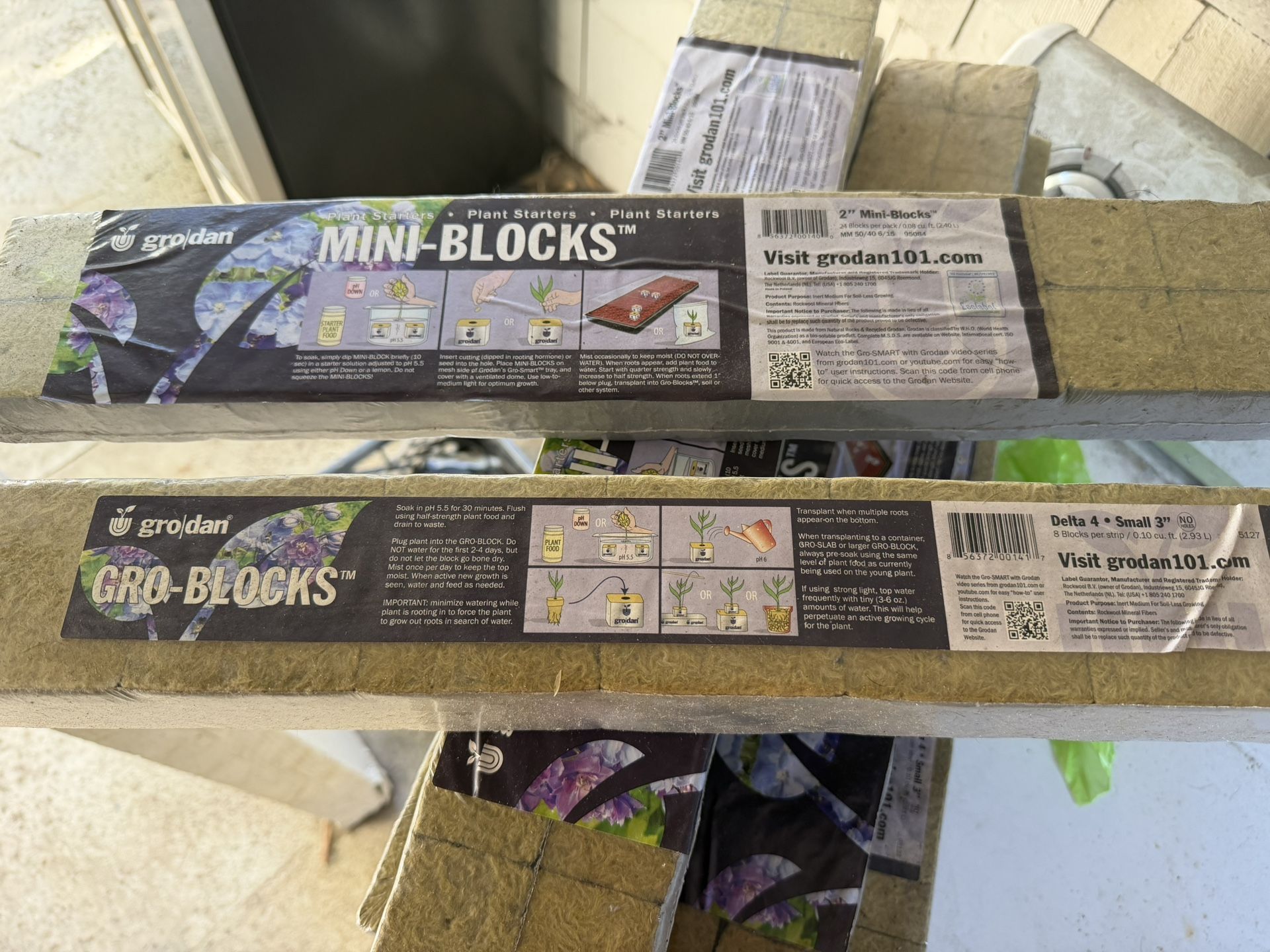 Grodan Rockwool Cubes Hydroponics