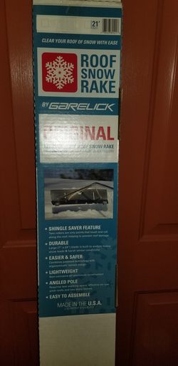 NEW IN BOX GARELICK ORIGINAL ROOF SNOW RAKE 21' 89421. PICK UP MIDDLEBORO ONLY