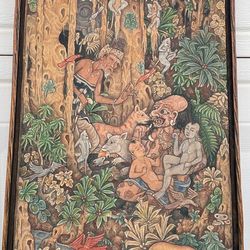 Indonesia Classic Batman Classic Painting Signed MD Katina Bali