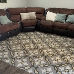 Microfiber recliner couches 