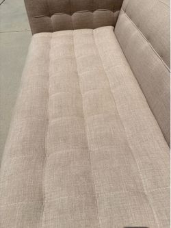 Couch and ceiling fan