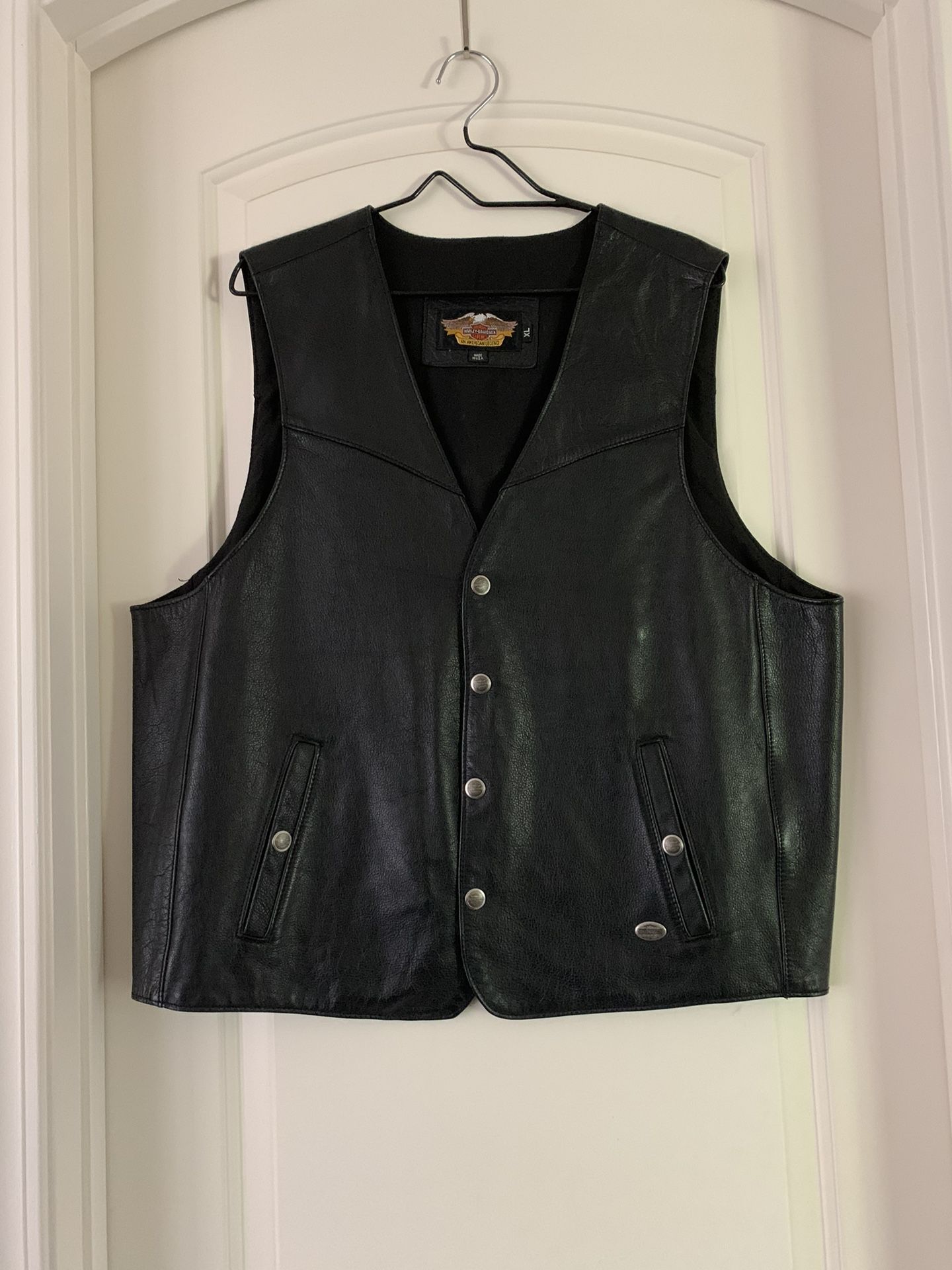 Men’s Harley Davidson Leather Vest Size XL