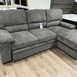 SLEEPER SOFA SECTIONAL WITH STORAGE CHAISE OFFER ENDS 11/30/25!!**