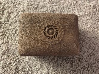 Vintage Carved Wooden Retractable Folding Cigarette Box