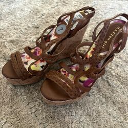 Brown Wedges Size 6 1/2