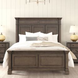 Tall Wooden Bed - Queen Size Bed $499