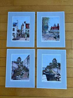 Set of 4 Art Prints of Quebec