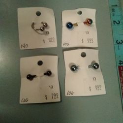 4 PC Body Jewelry 