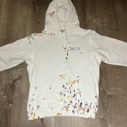 Dior Paint Splatter Hoodie- Size Small