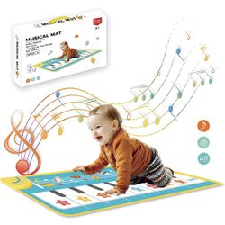 Children's Music Piano pad, 39.4 "x 15.8" Music pad Keyboard with 8 Kinds of Animal Sounds, Touch Game pad, Dance pad