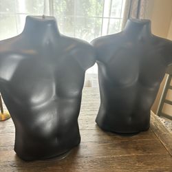 2 Male Mannequin Torsos 