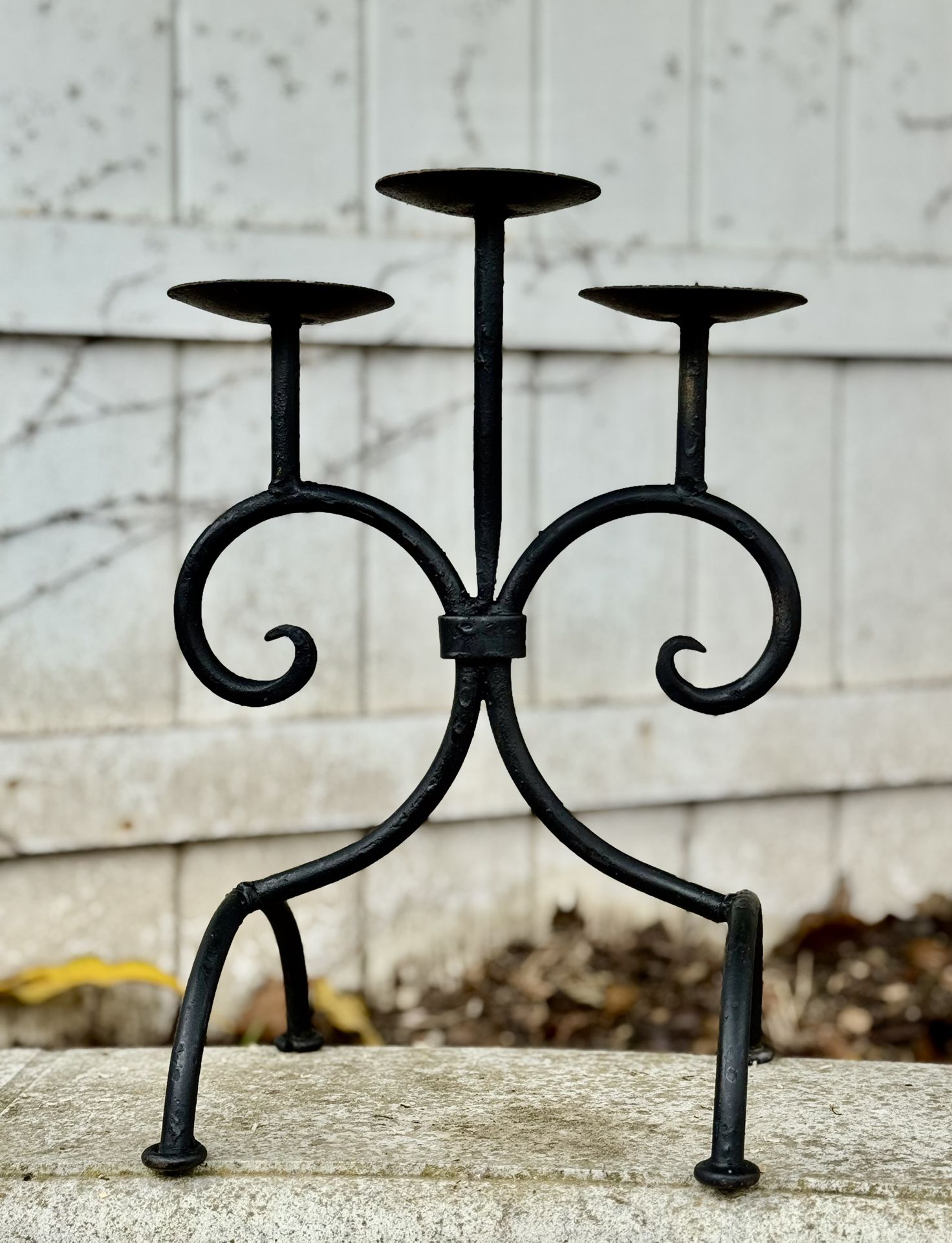 Two Black Candle Holders