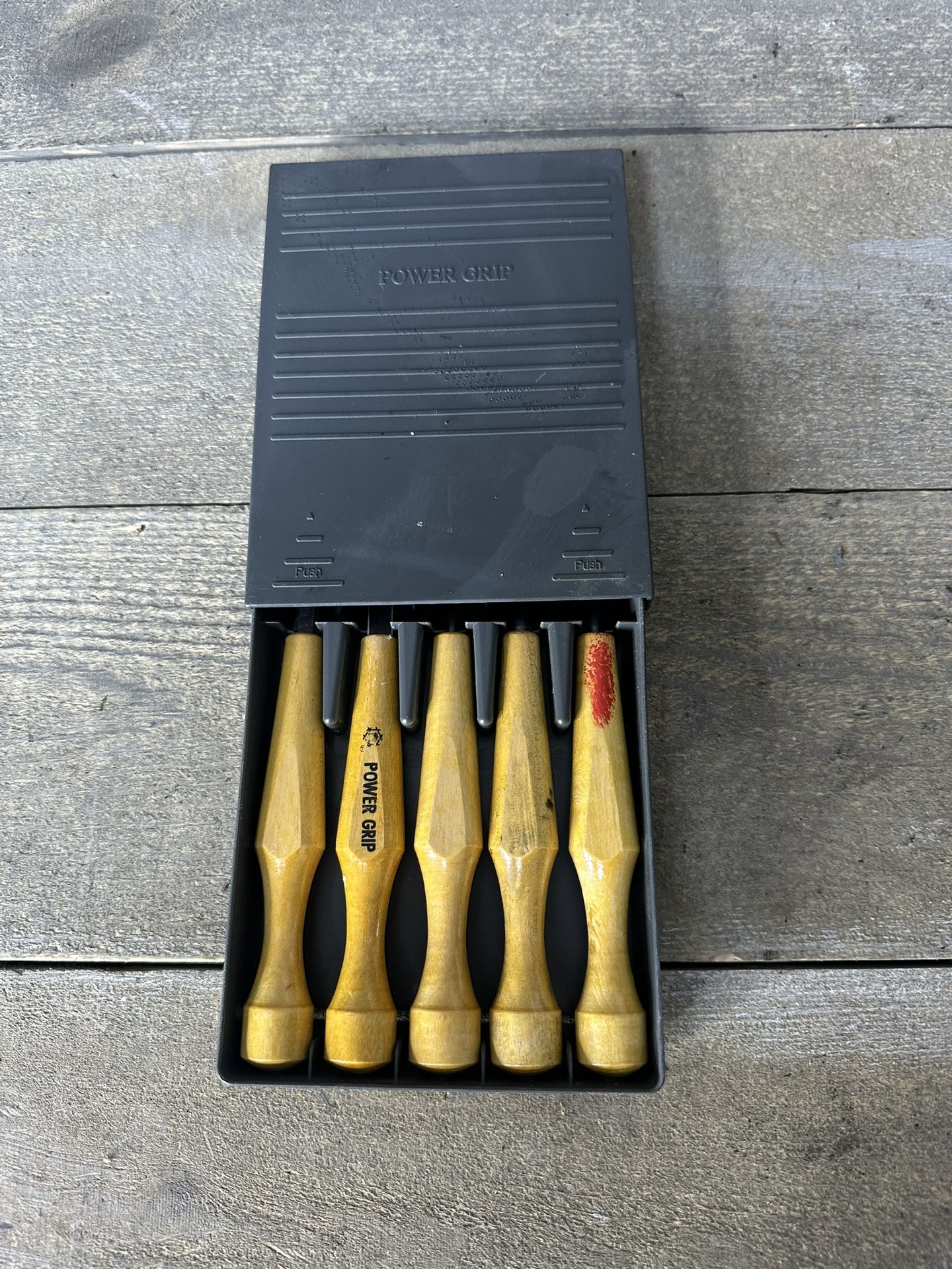 Mikisyo 5 Piece Power Grip Wood Carving Tool Kit With Case Made In Japan