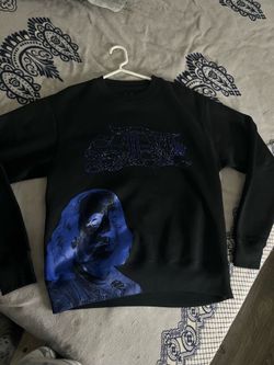 Blue rihnstone Sdl crew neck