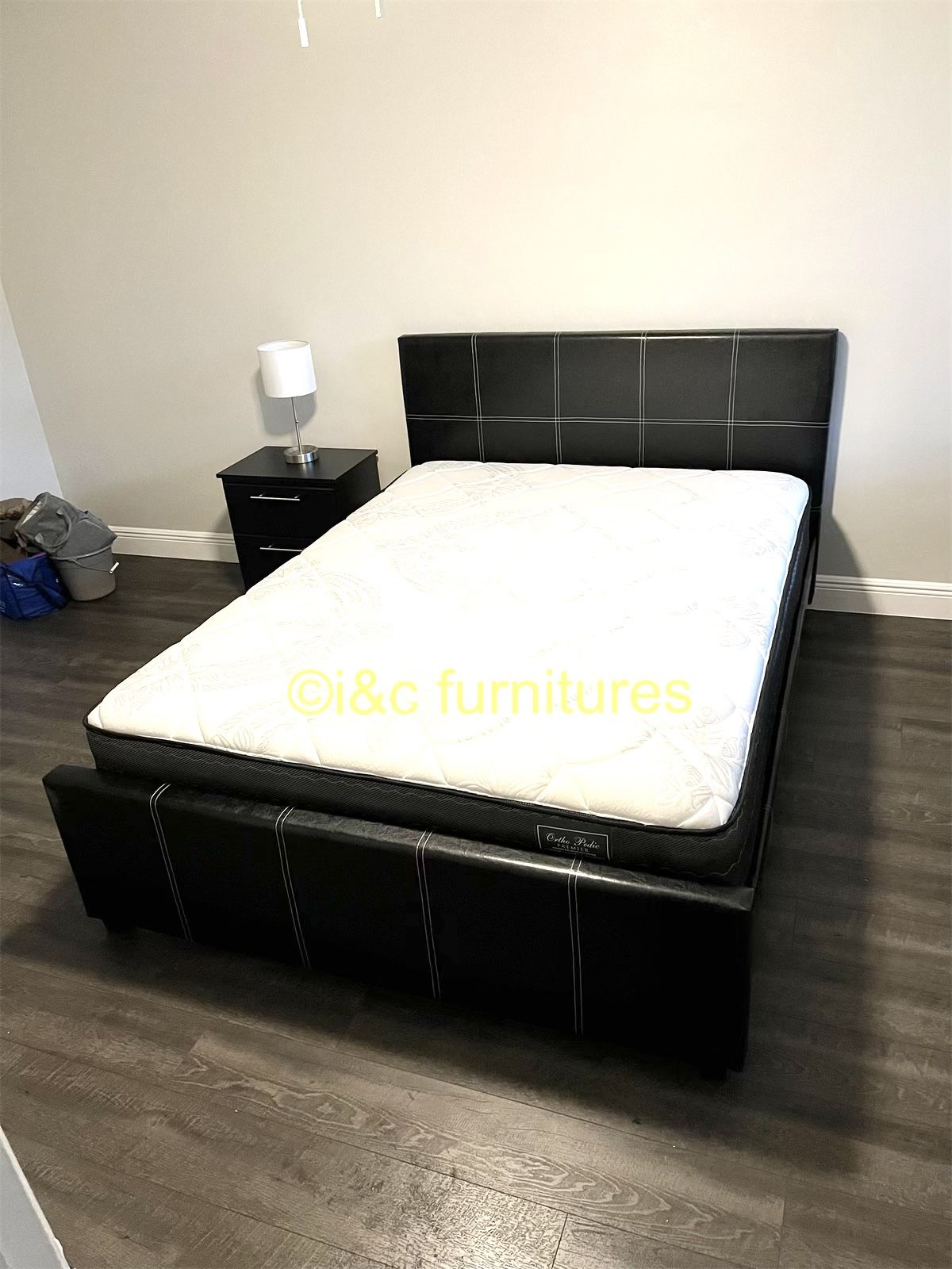 Full Size Or Queen Bed Frame New In The Box 📦 With Mattress 1 Night Stand Same Day Delivery