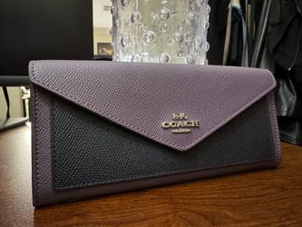 Coach Envelope Wallet Purple and Black