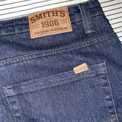 Smith's Workwear Fleece Lined Stretch Denim Pants Size 36x30