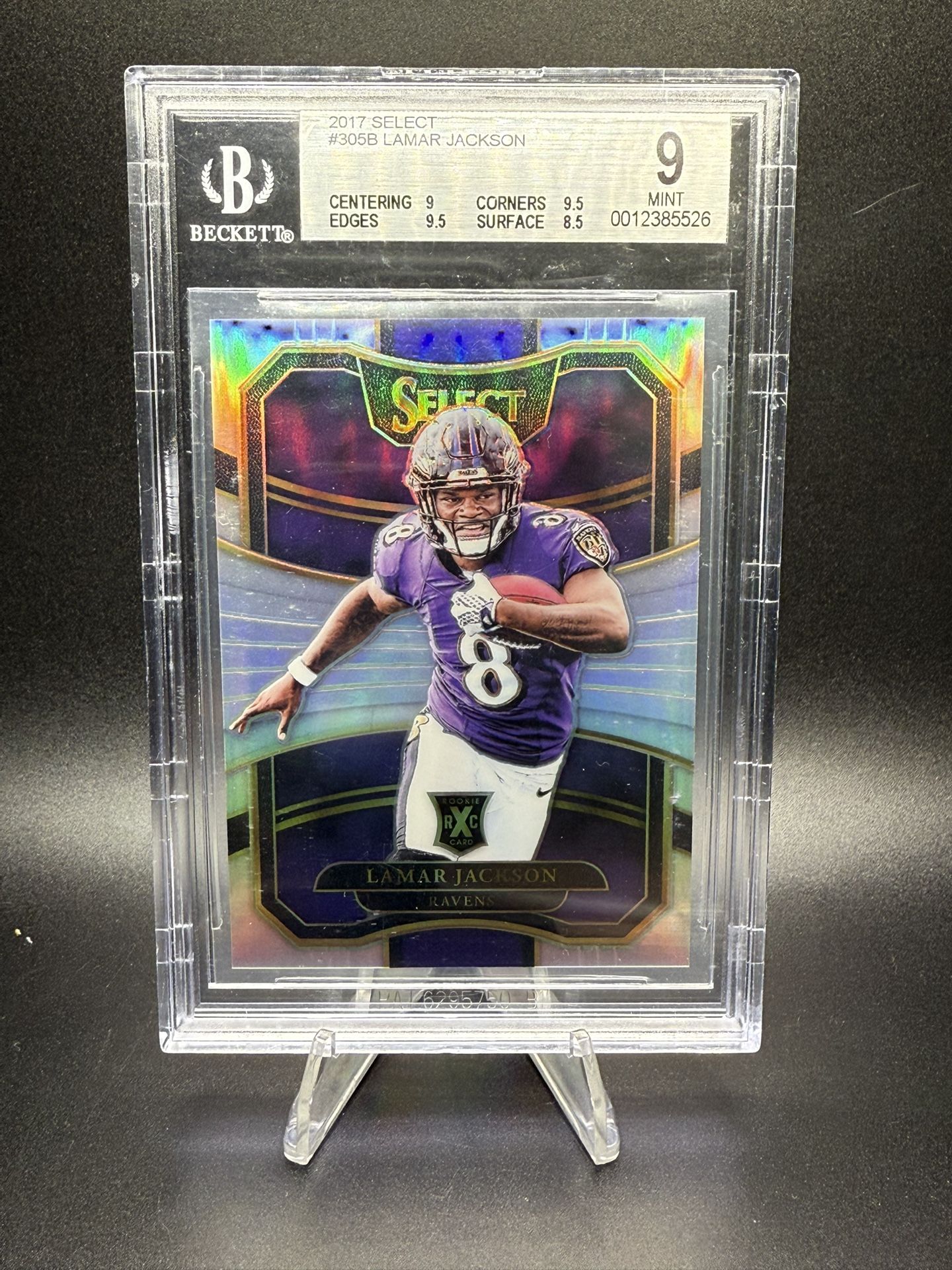 2017-2018 Panini Select XRC - Lamar Jackson #305B Silver Prizm (RC)