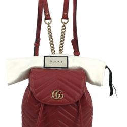 Beautiful backpack in red color