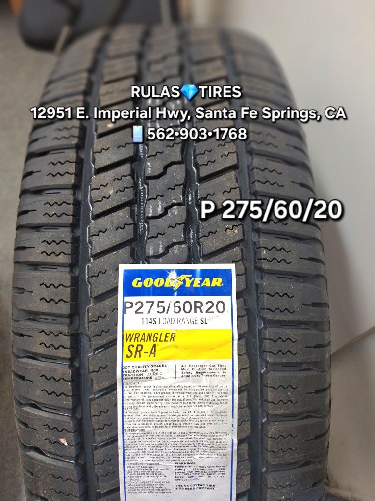 275/60/20 GOOD-YEAR WRANGLER SR-A
