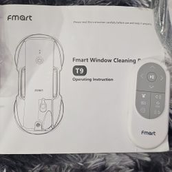 FMART T9Pro Window Cleaning Robot, Ultrasonic Atomization Intelligent Water Spray, 3800PA Suction Power, AI Intelligent Path Planning, Edge Detection 