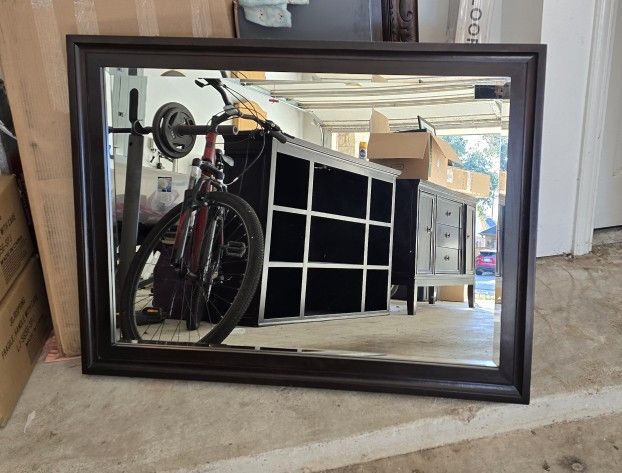 Ashley Furniture Wood Framed Mirror 33x44