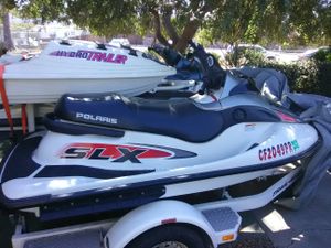 Photo 2 Polaris jet skis and trailer