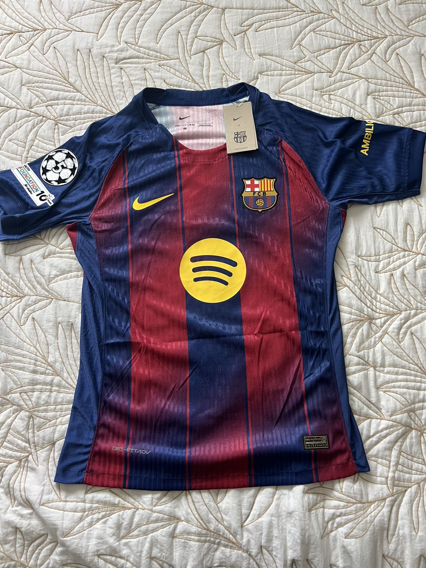 Fc Barcelona Soccer Jersey Size Large
