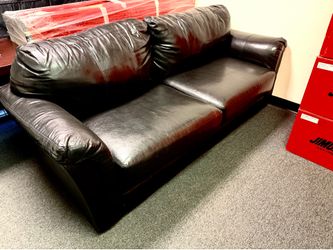 Leather Sofa Black