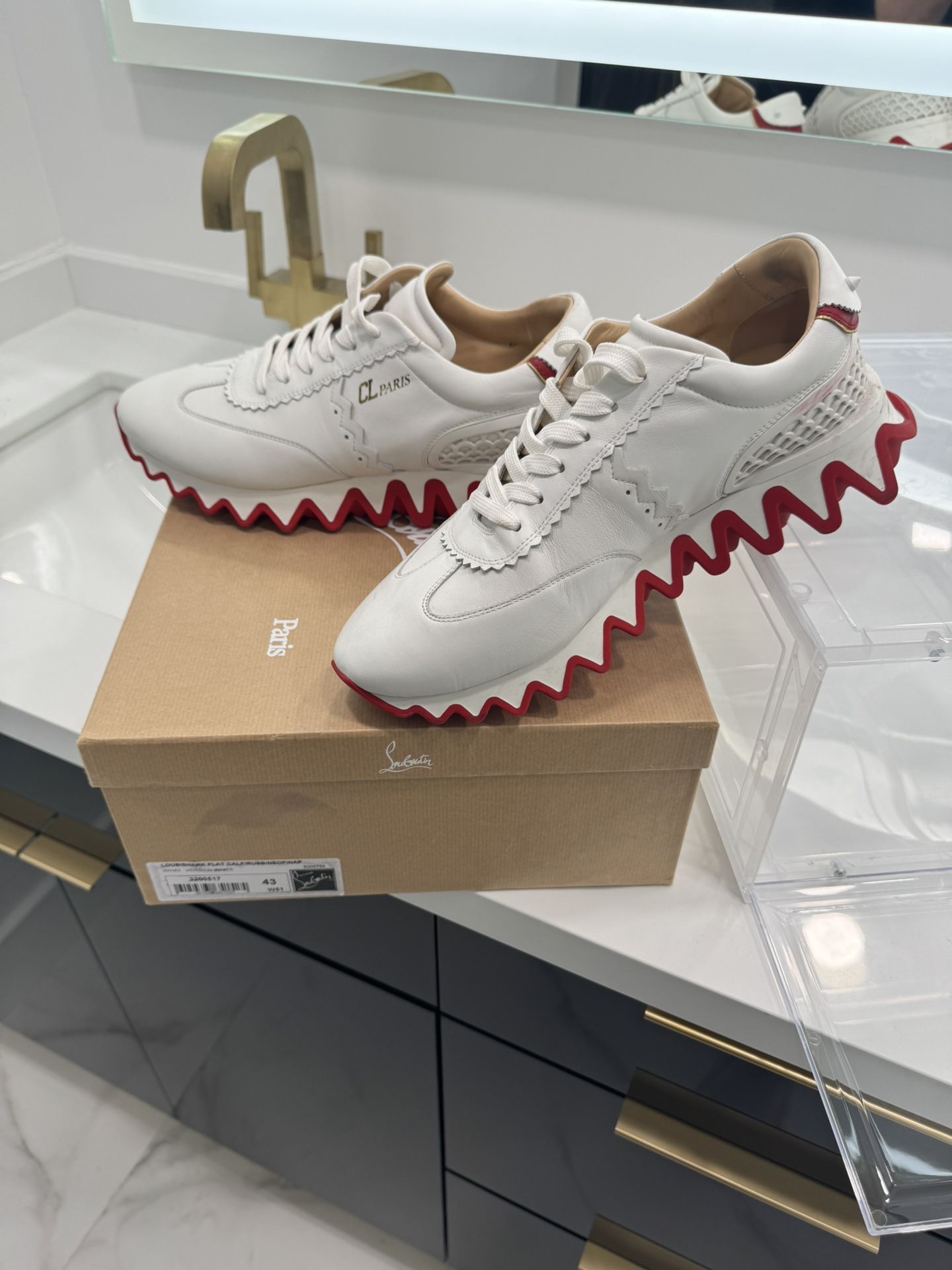 Christian Louboutin Loubishark Donna Red Sole Runner