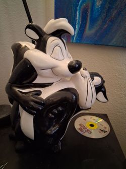 Pepe le pow with penelope  Ceramic Cookie Jar