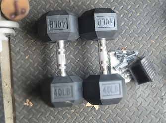 Pair of 40lbs dumbells