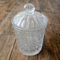 Vintage Cut Crystal Biscuit Jar