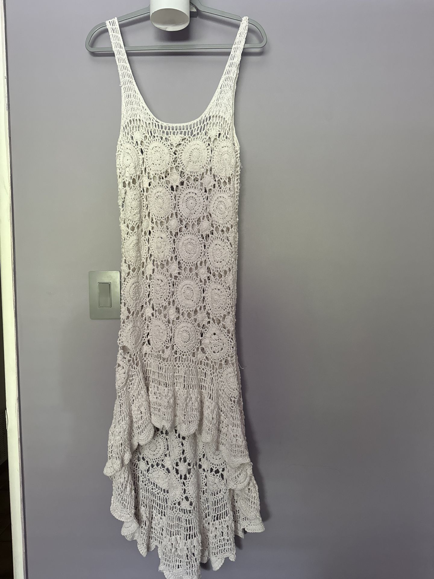Billabong High Low Crochet Coverup Dress