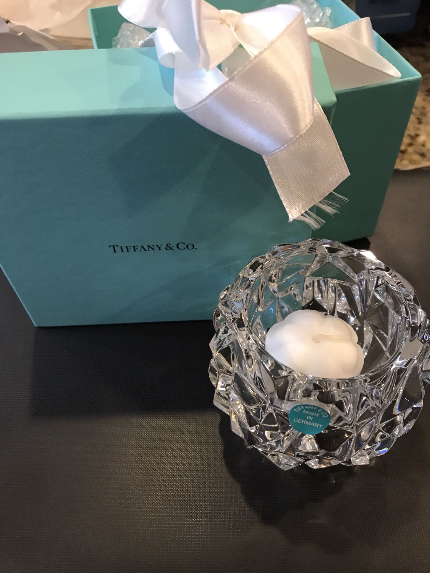 Tiffany Votive With Original Candle Brand New