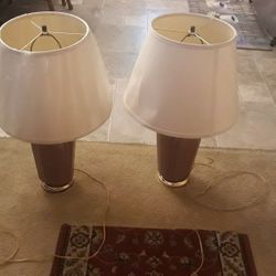 2 SET OF LAMPS COLOR ROSE 