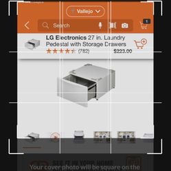 LG 27 INCHES LAUNDRY PEDESTAL WITH STORAGE DRAWERS BRAND NEW 