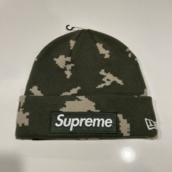 Supreme Box Logo Beanie “Olive Russian Camo”