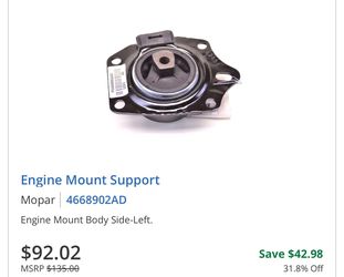 Motor mounts $80 Passenger-side upper/lower