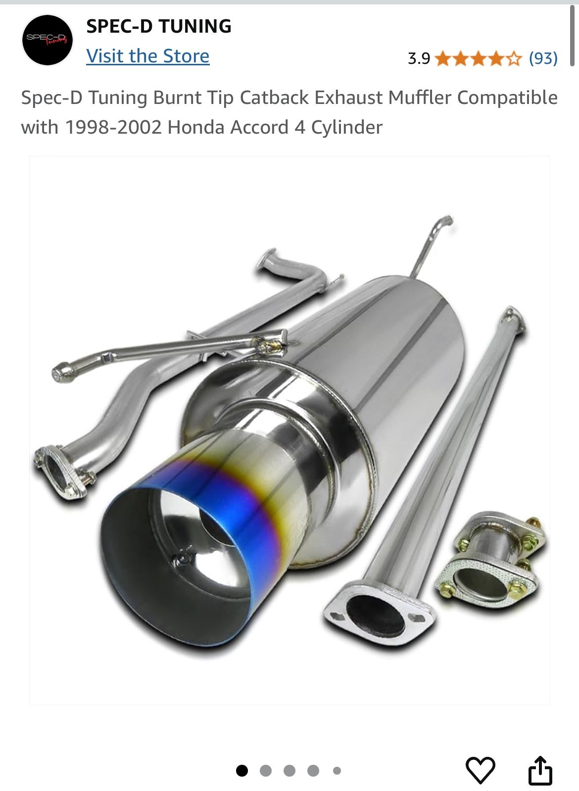 1(contact info removed) Honda Accord Catback exhaust 4Cyl