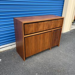 Mid Century Modern Walnut Record Cabinet 