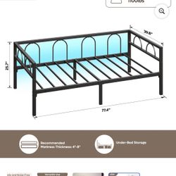 Twin Frame + Mattress 