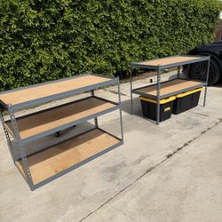 4 Heavy Duty Metal Storage Racks / Garage Shelving Units