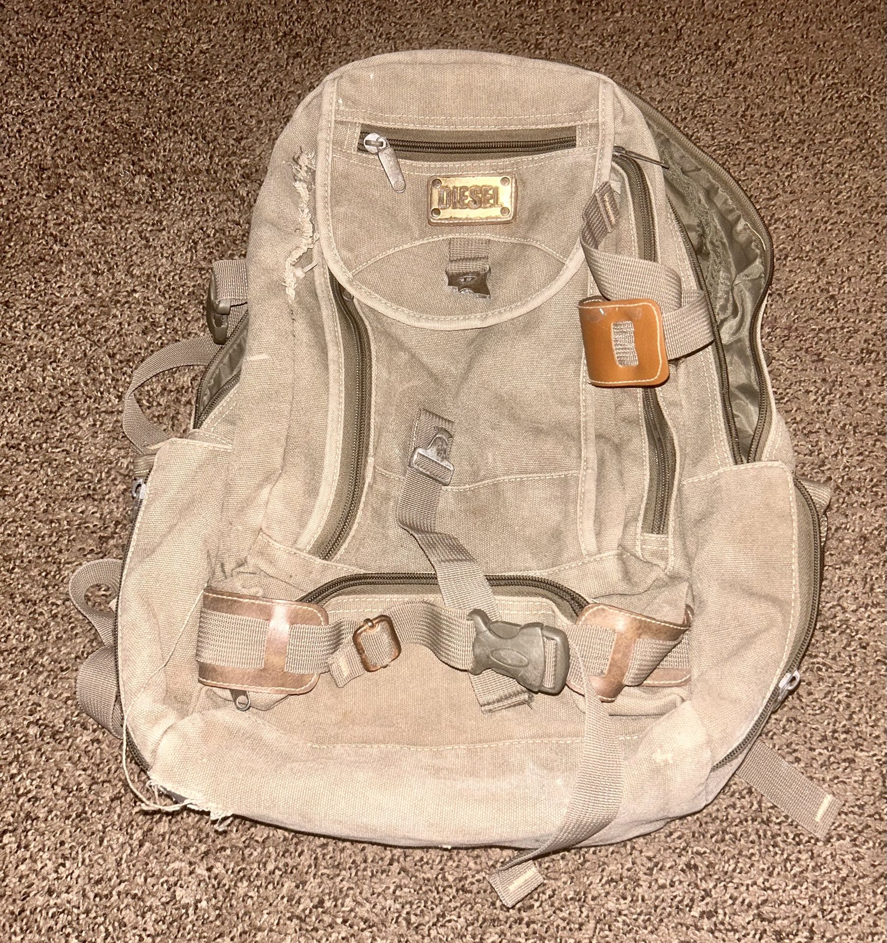 Vintage Y2K Diesel Camo Backpack