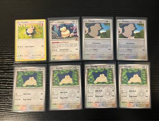 Pokemon Snorlax Card Lot - 8 Cards, Holo & Reverse Holo, Hop’s Snorlax