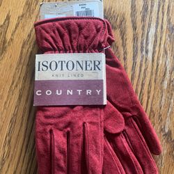 Isotoner Country Style Suede Woman’s Gloves 