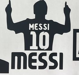 Messi Car Vinyl Decal5in X 5in